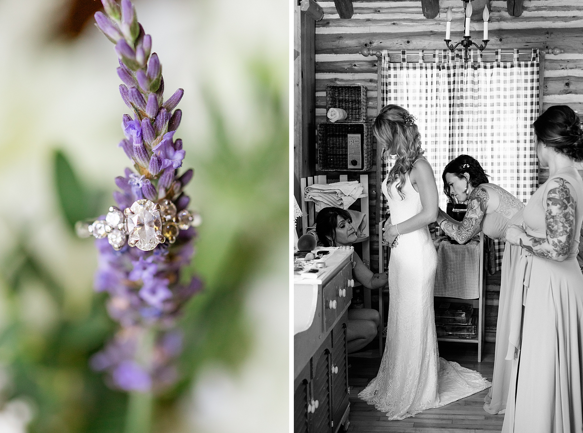 A romantic champagne and navy summer wedding filled with lavender and sunshine at Starry Night’s Barn in Sutton’s Bay in Northern Michigan by Breanne Rochelle Photography.