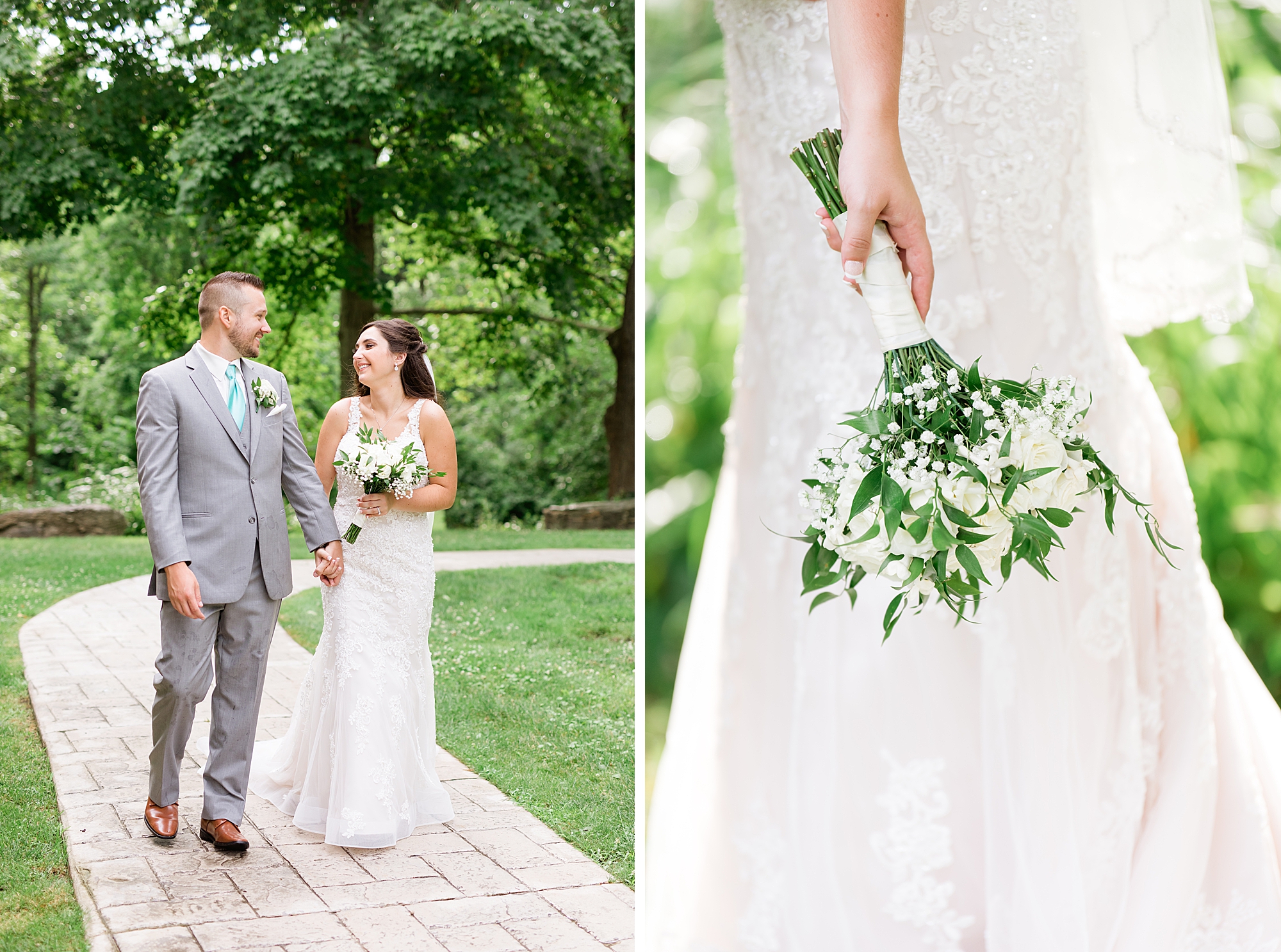 A sweet late July summer wedding at the Palazzo Grande in Shelby Township, Michigan by Breanne Rochelle Photography.