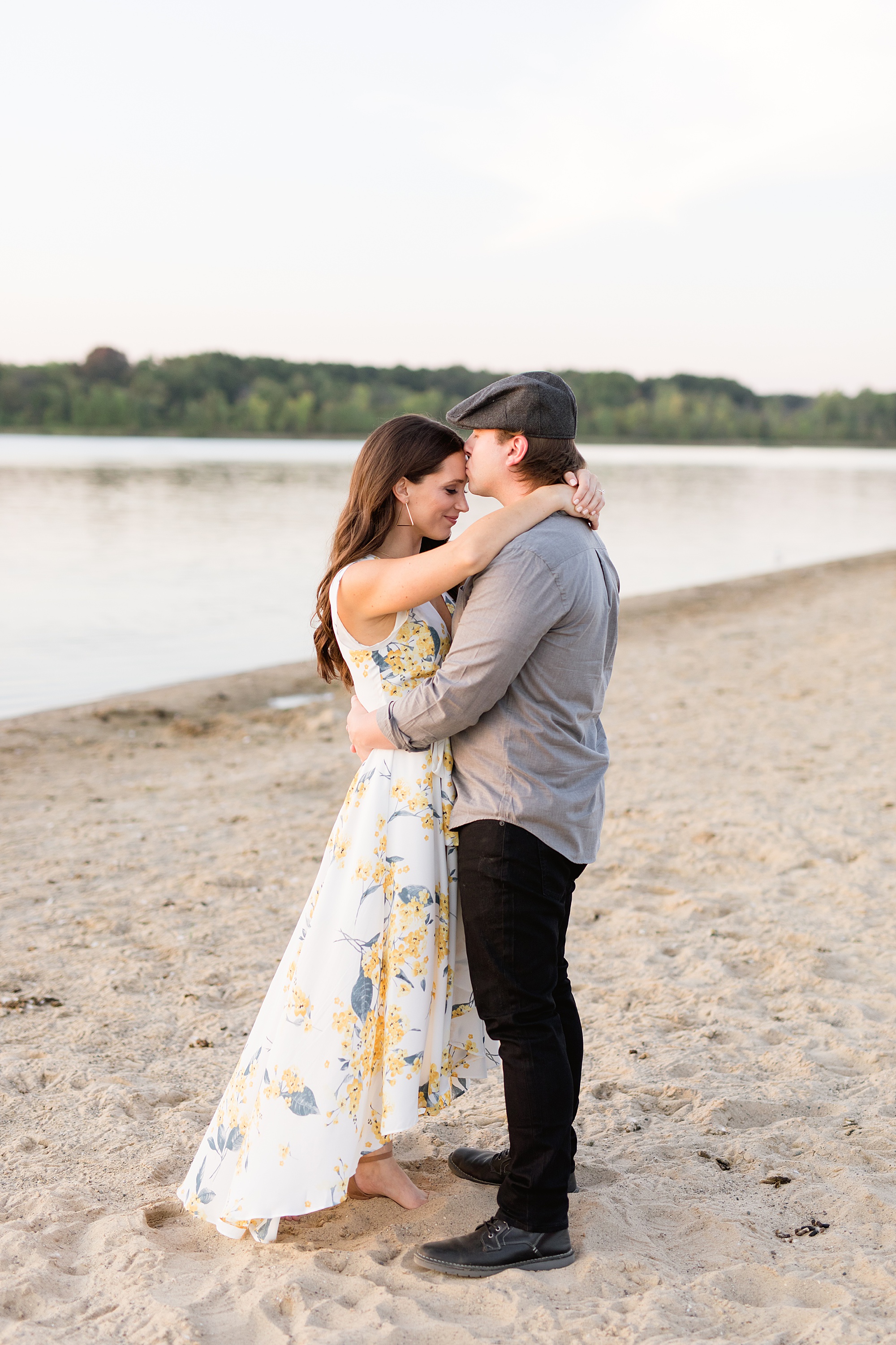 A romantic golden hour engagement at Stony Creek filled with champagne and sand by Breanne Rochelle Photography.