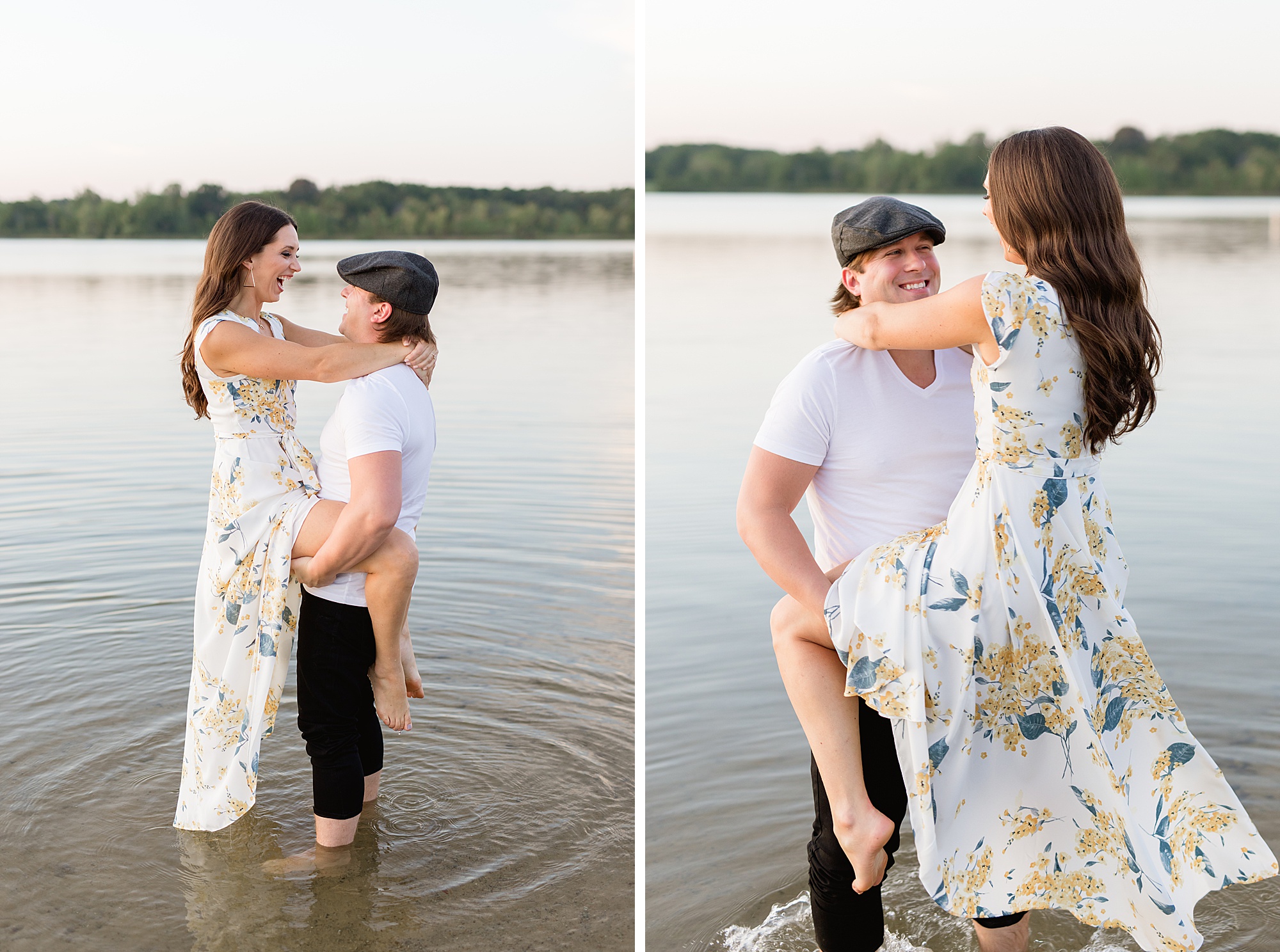 A romantic golden hour engagement at Stony Creek filled with champagne and sand by Breanne Rochelle Photography.