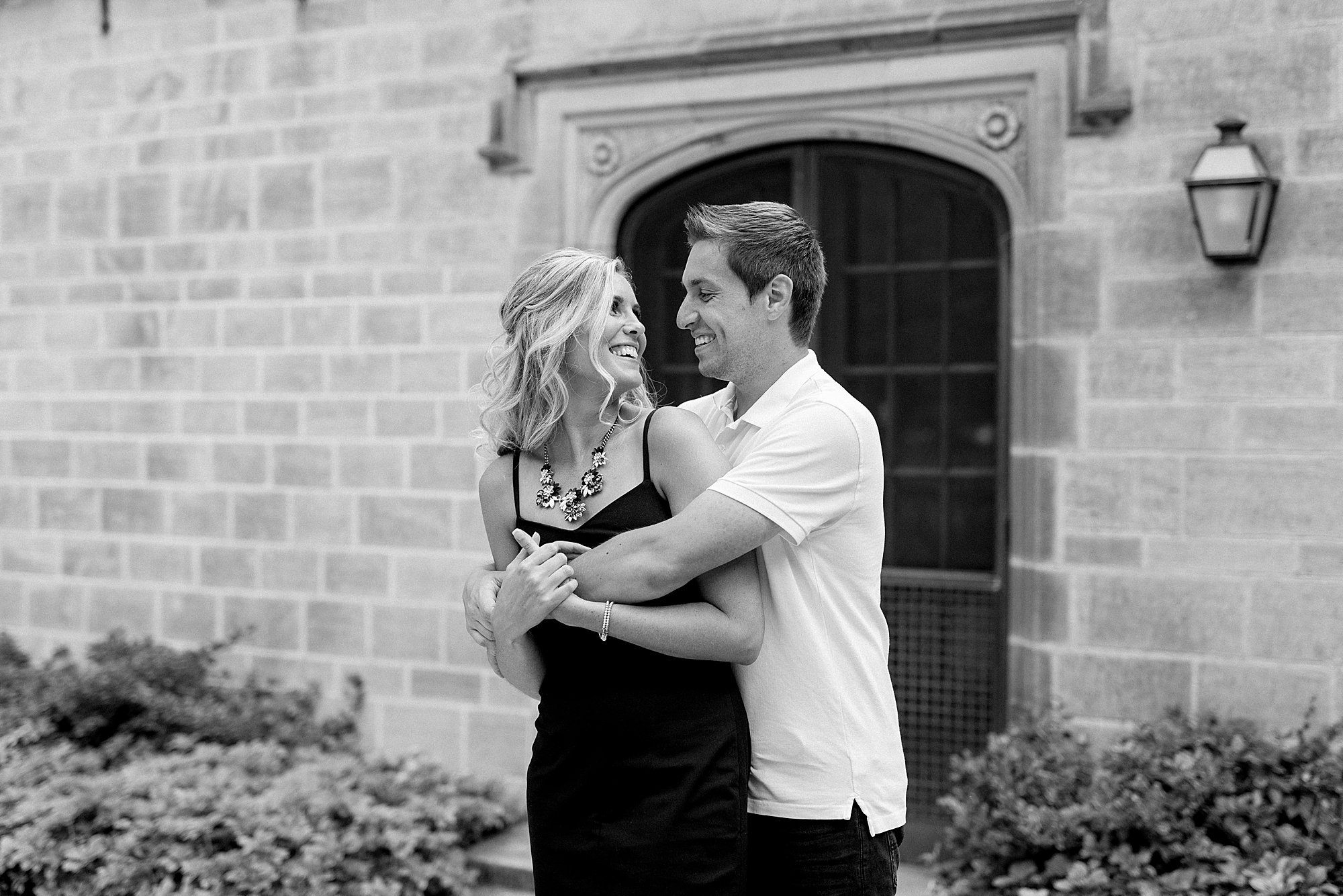 A classic late summer engagement session at the Edsel and Eleanor Ford House in Grosse Pointe, Michigan by Breanne Rochelle Photography.