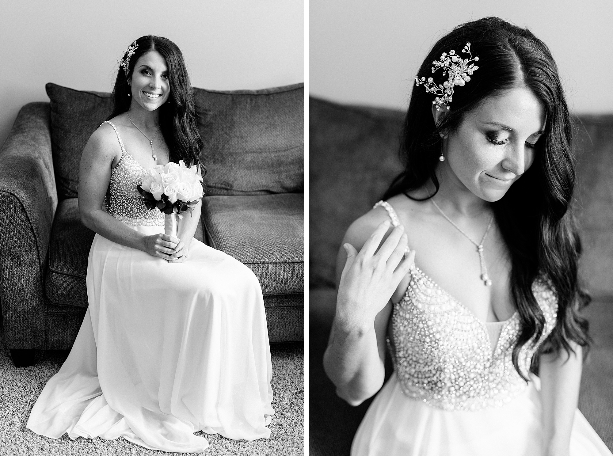 A romantic navy and gray summer Metro Detroit wedding at Sycamore Hills by Breanne Rochelle Photography.