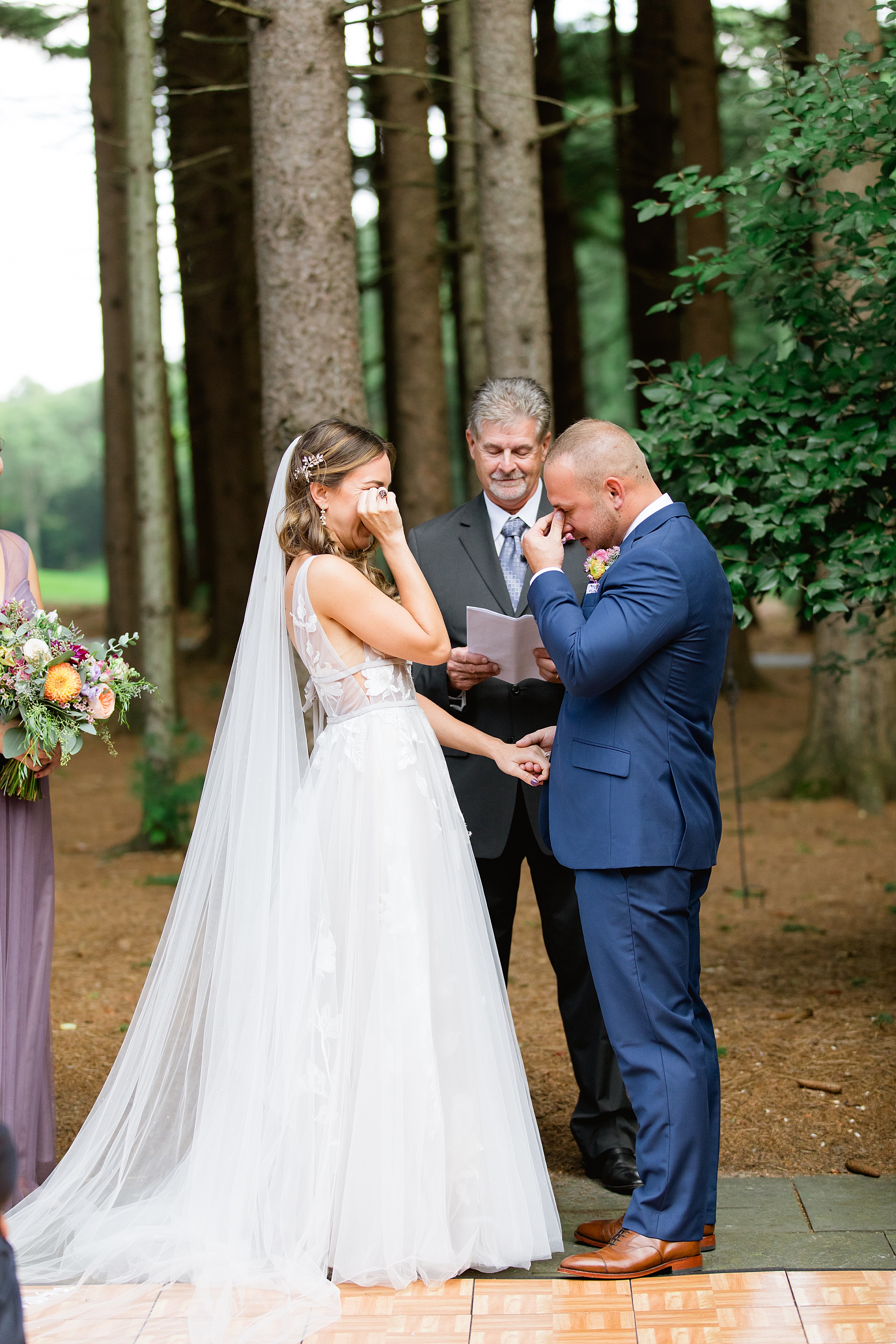 A romantic lavender, blush, and French blue late summer wedding at Shepherd’s Hollow Golf Club in Clarkston, Michigan by Breanne Rochelle Photography.