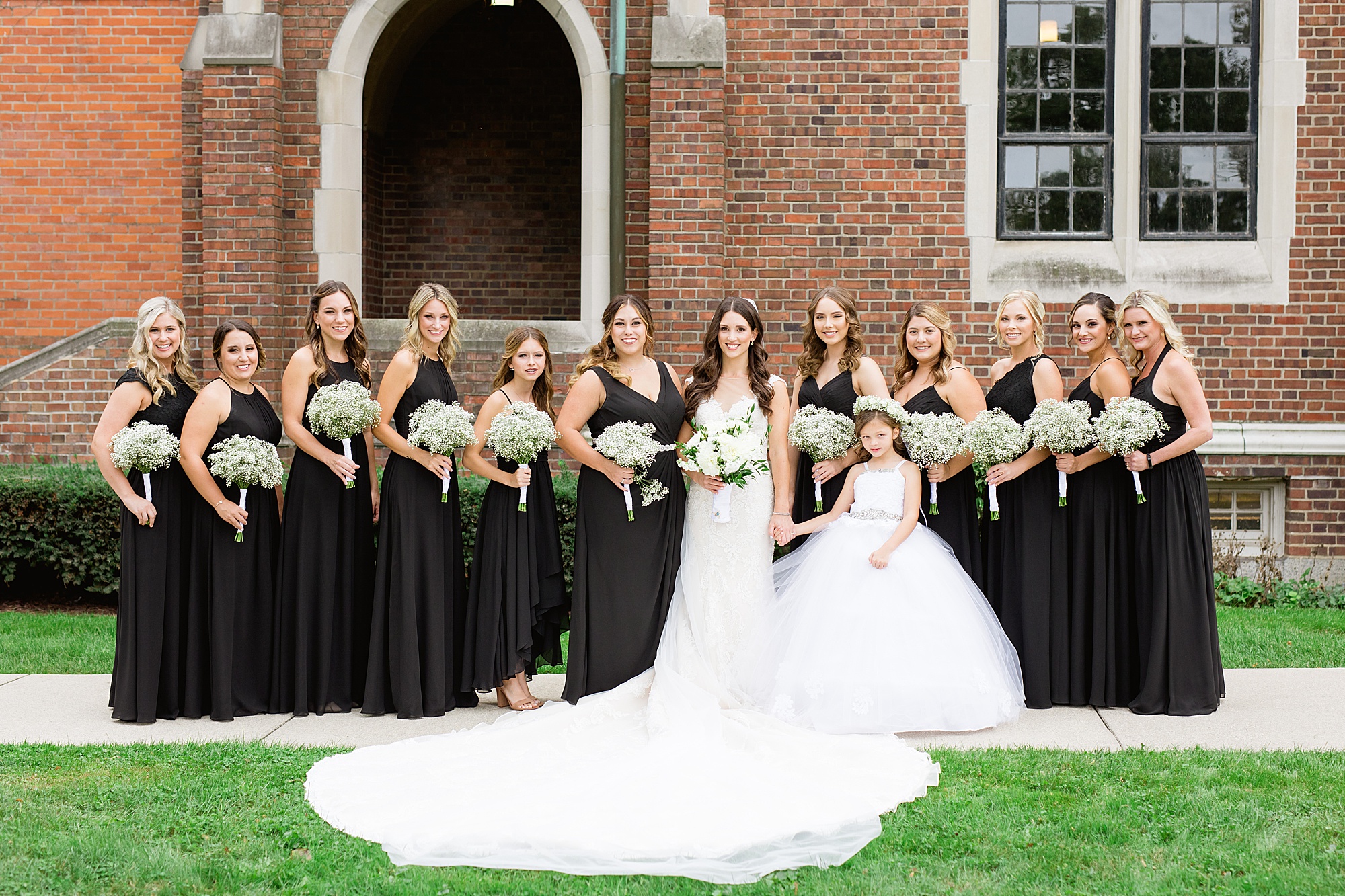 A classic black and cream Grosse Pointe Academy wedding with a tented reception in Grosse Pointe, Michigan by Breanne Rochelle Photography. 