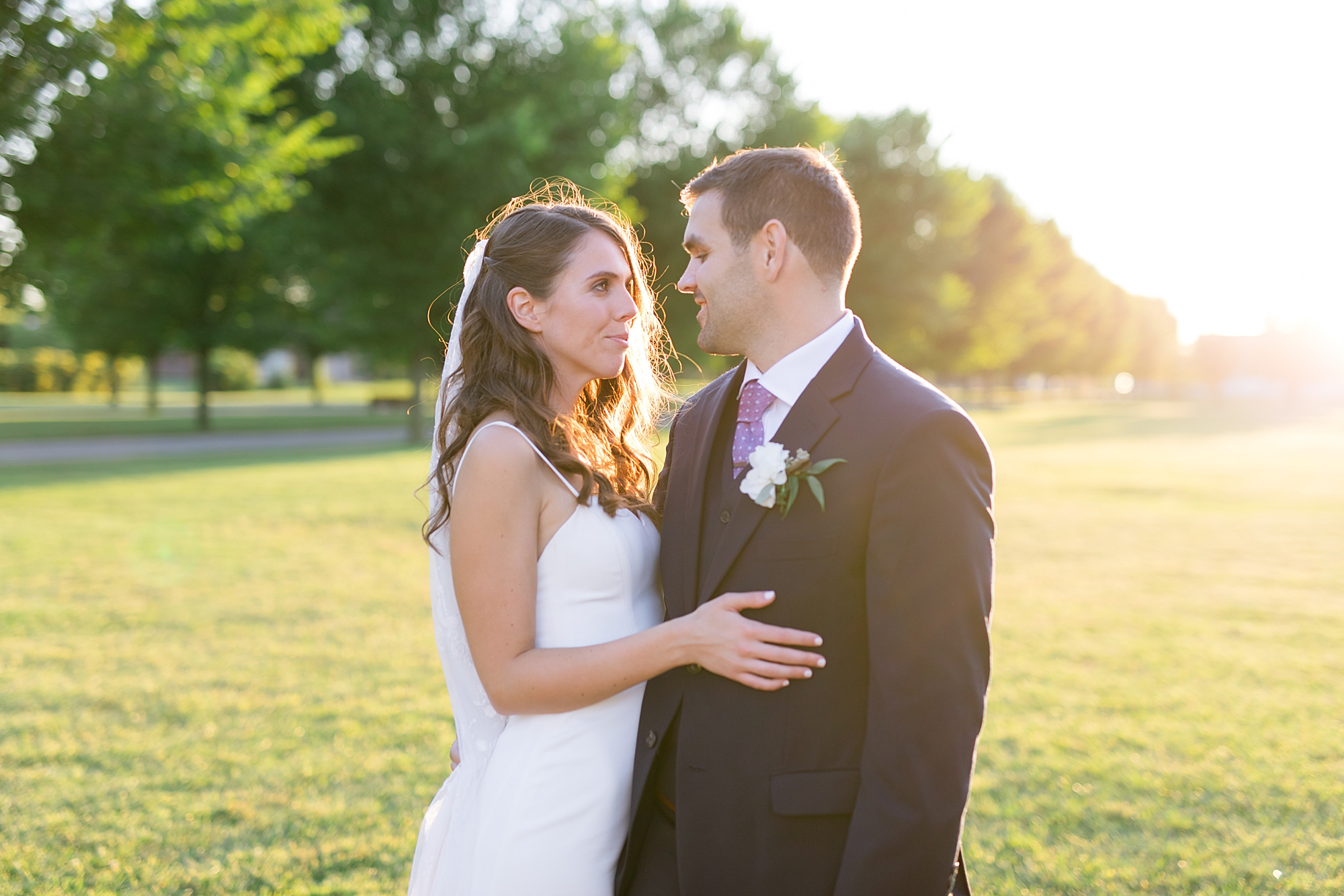 A romantic cream and mauve historic Packard Proving Grounds wedding filled with greenery and sunshine by Breanne Rochelle Photography.