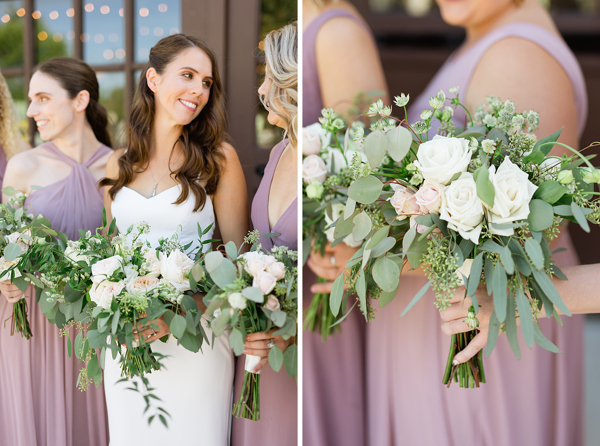 A romantic cream and mauve historic Packard Proving Grounds wedding filled with greenery and sunshine by Breanne Rochelle Photography.