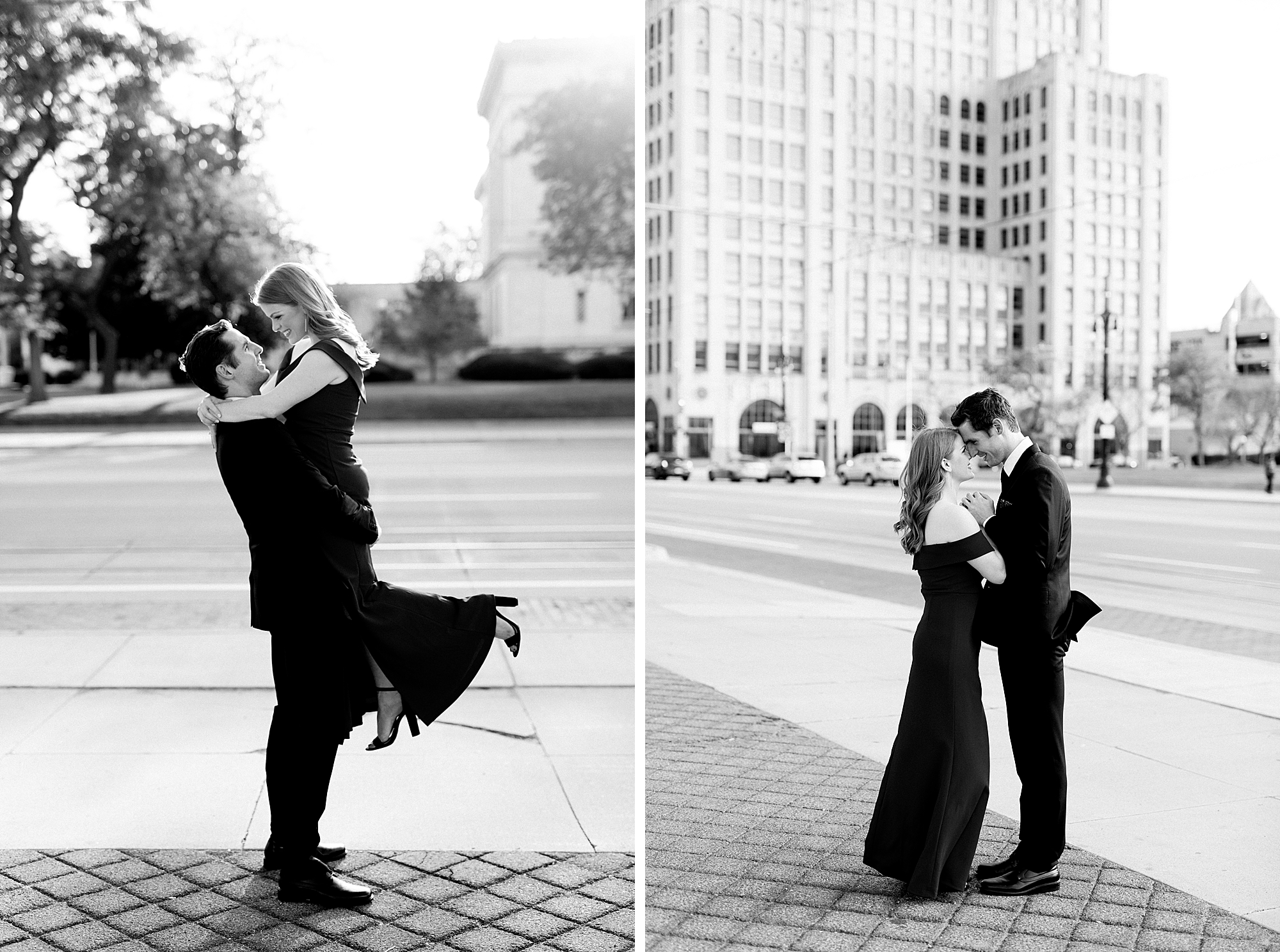 Formal City Couple Photos in Detroit | Breanne Rochelle Photography