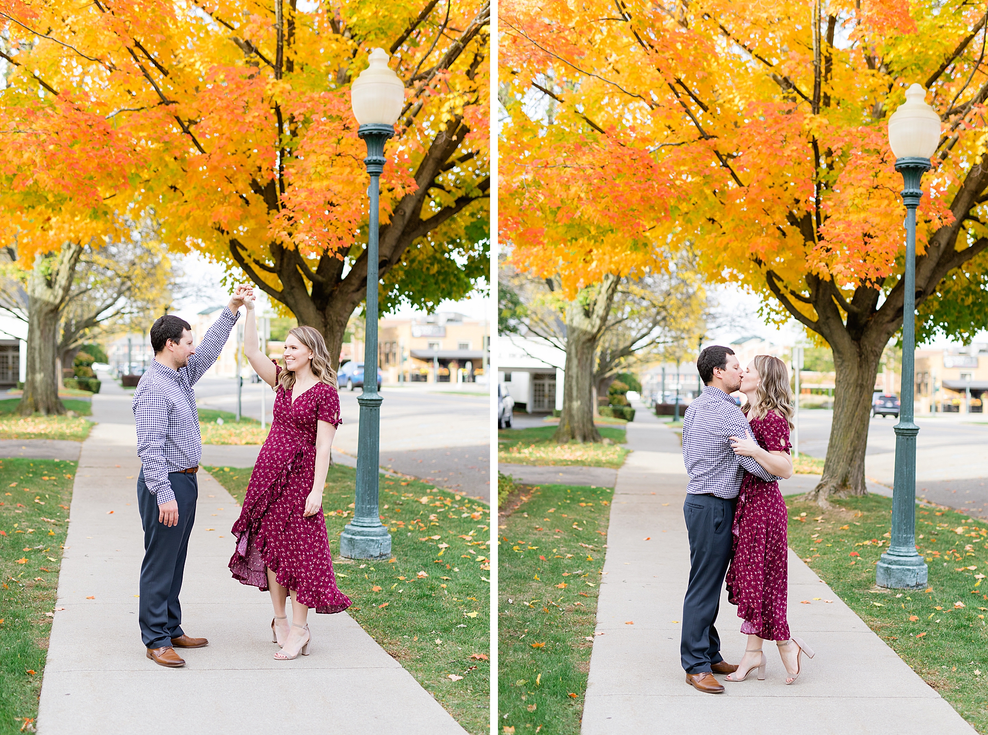 Couple Dancing Pose | Downtown Rochester Engagement Session | Breanne Rochelle Photography