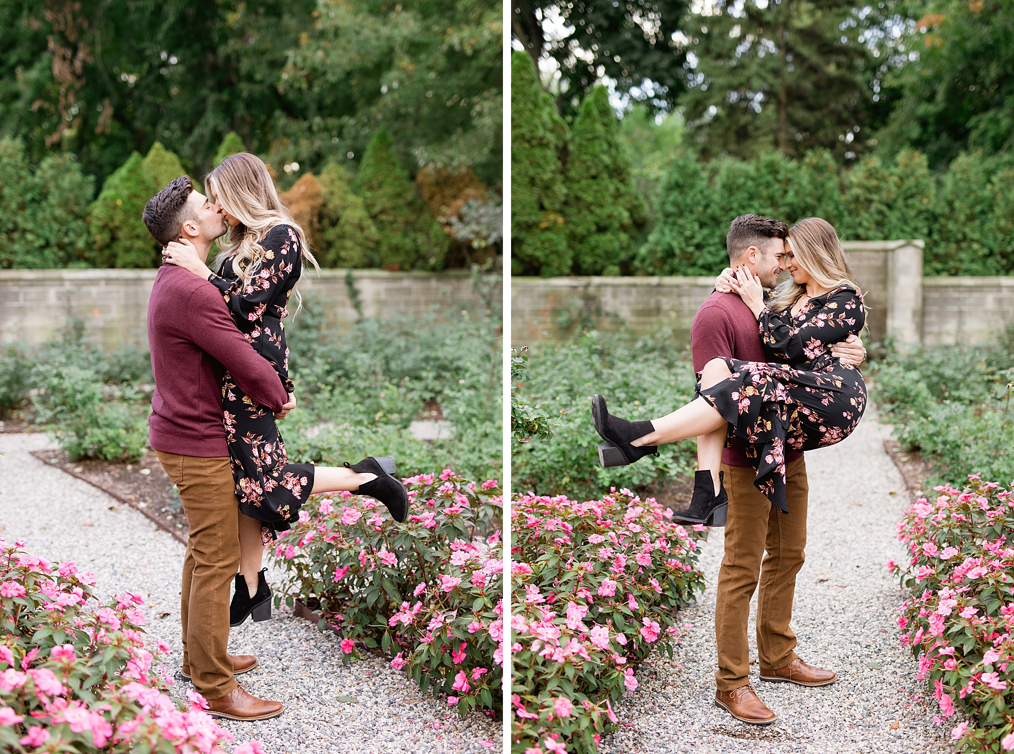 Engagement photos in a garden | Breanne Rochelle Photography