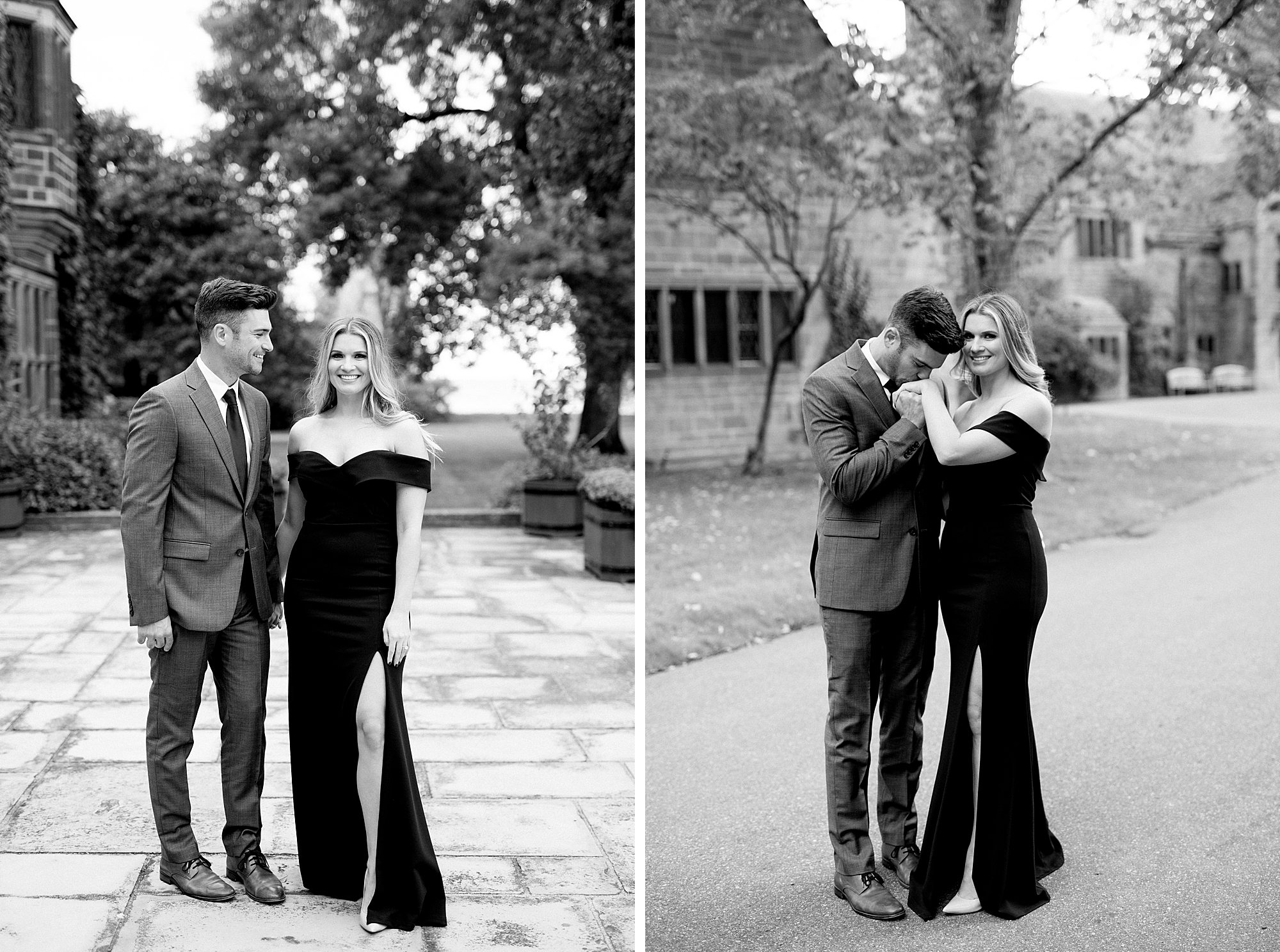 Black and white formal engagement photos | Breanne Rochelle Photography