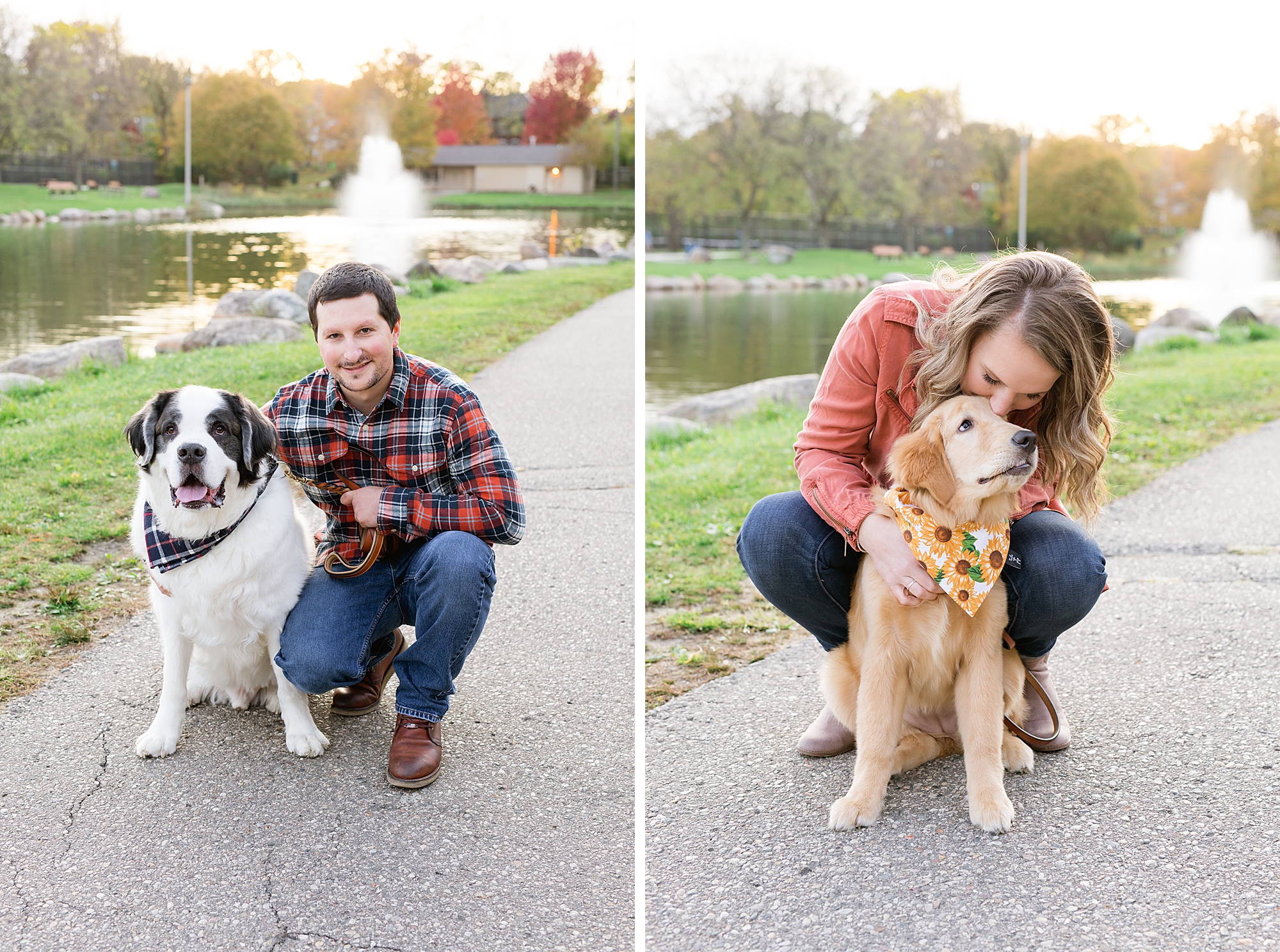 Dogs at Engagement Session | Downtown Rochester | Breanne Rochelle Photography