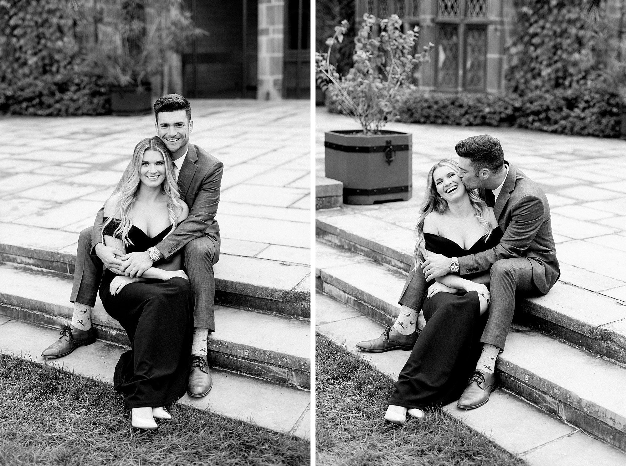 Black and white photos at the Ford House in Michigan | Breanne Rochelle Photography