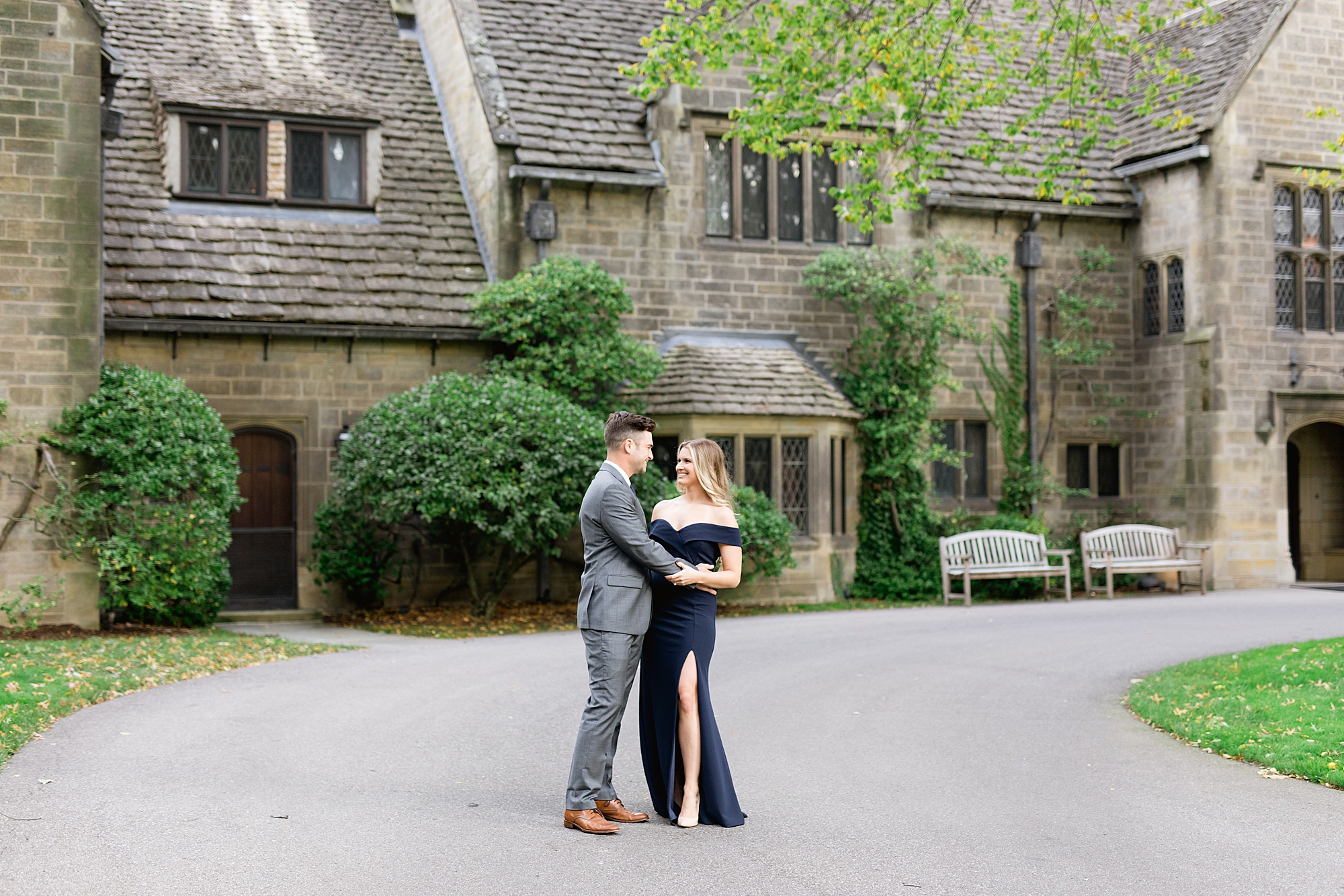 Elegant Fall Engagement Photos at the Ford House | Breanne Rochelle Photography