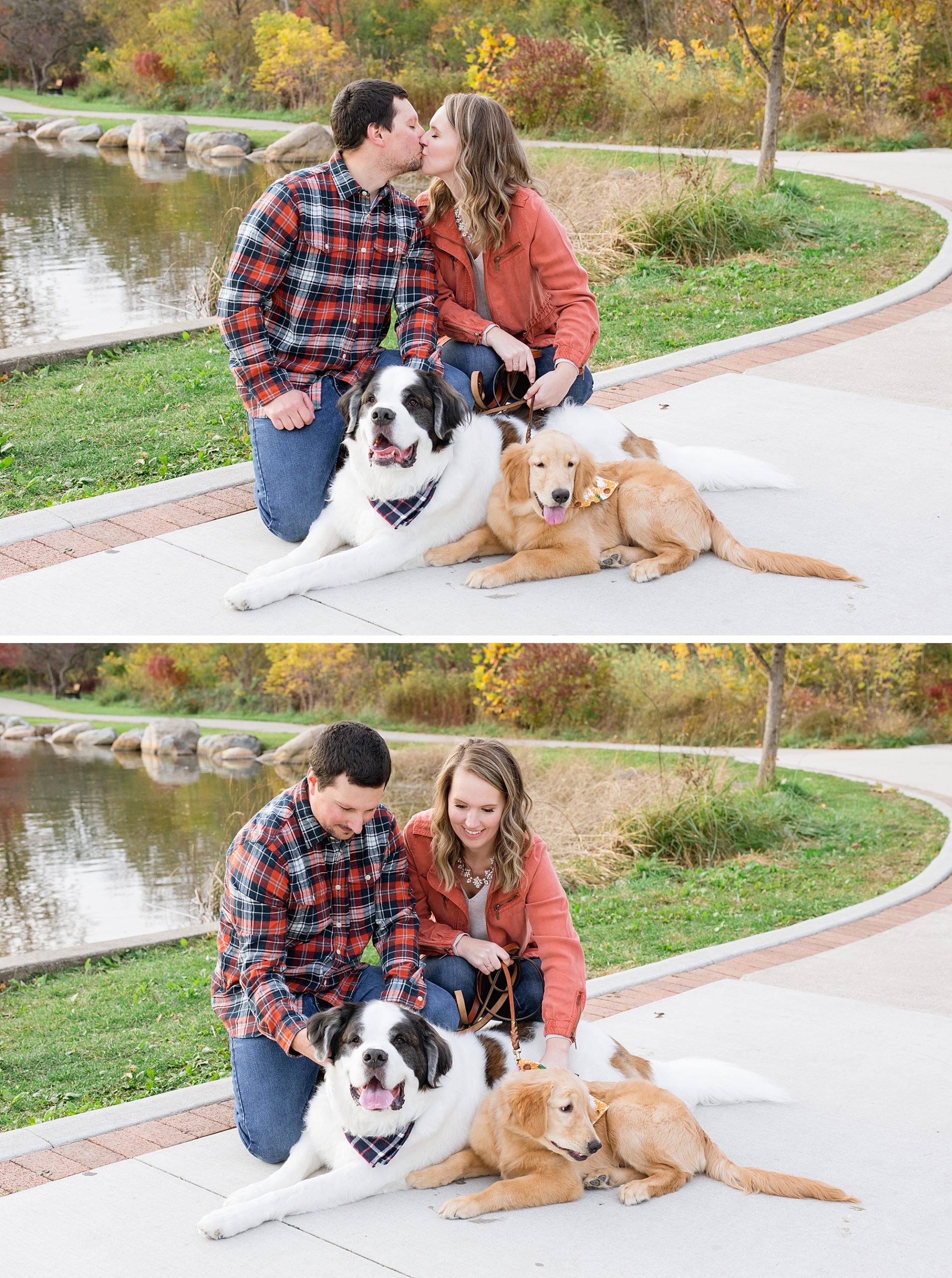 Dogs at your engagement session | Downtown Rochester | Breanne Rochelle Photography