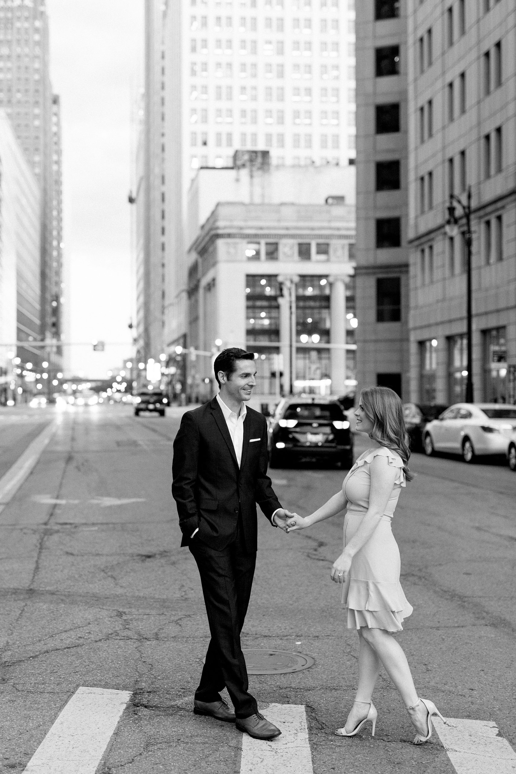 Engagement session in the city | Downtown Detroit | Breanne Rochelle Photography