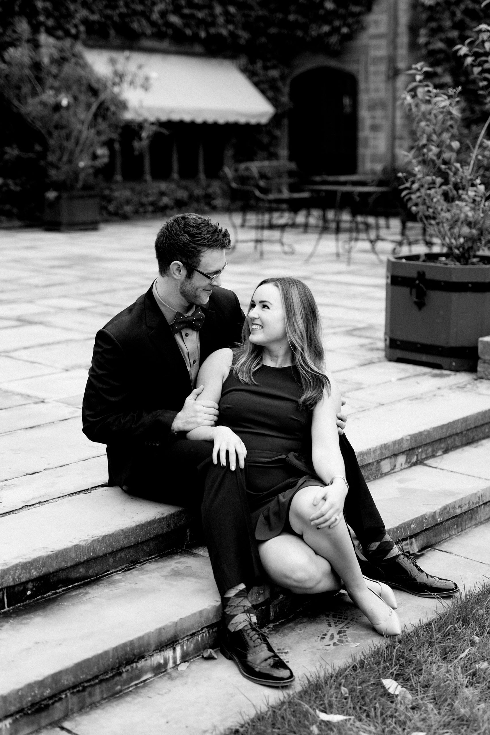 Couple fall session at the Ford House in Grosse Pointe Michigan by Breanne Rochelle Photography