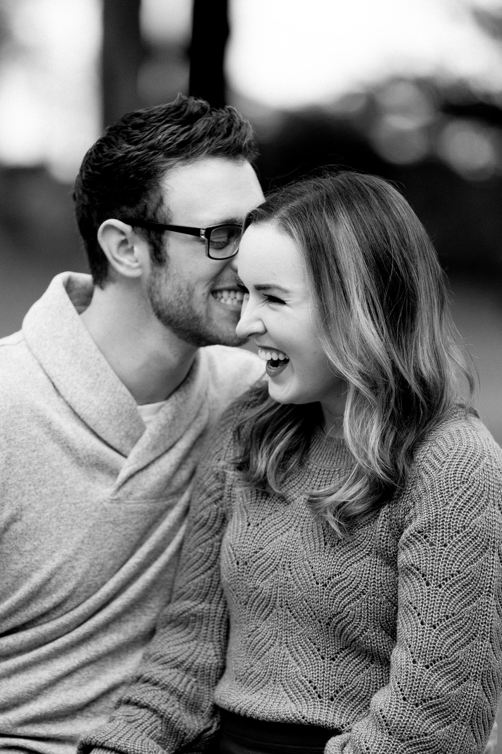 Couple in love at engagement shoot in Michigan by Brianne Rochelle Photography