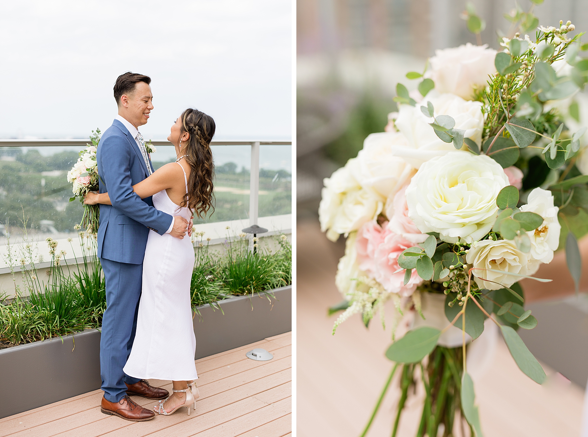 A chic downtown Chicago elopement and Chicago, IL micro wedding by Breanne Rochelle Photography.
