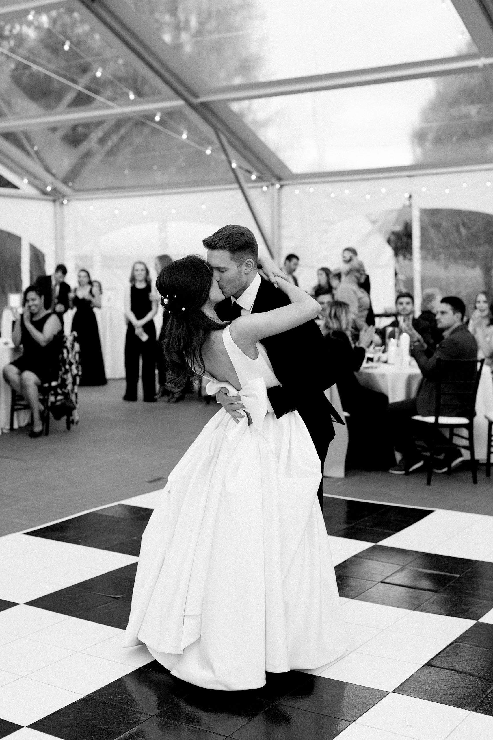 A springtime tented wedding at The Inn at St. John's in metro Detroit by Michigan wedding photographer Breanne Rochelle Photography.