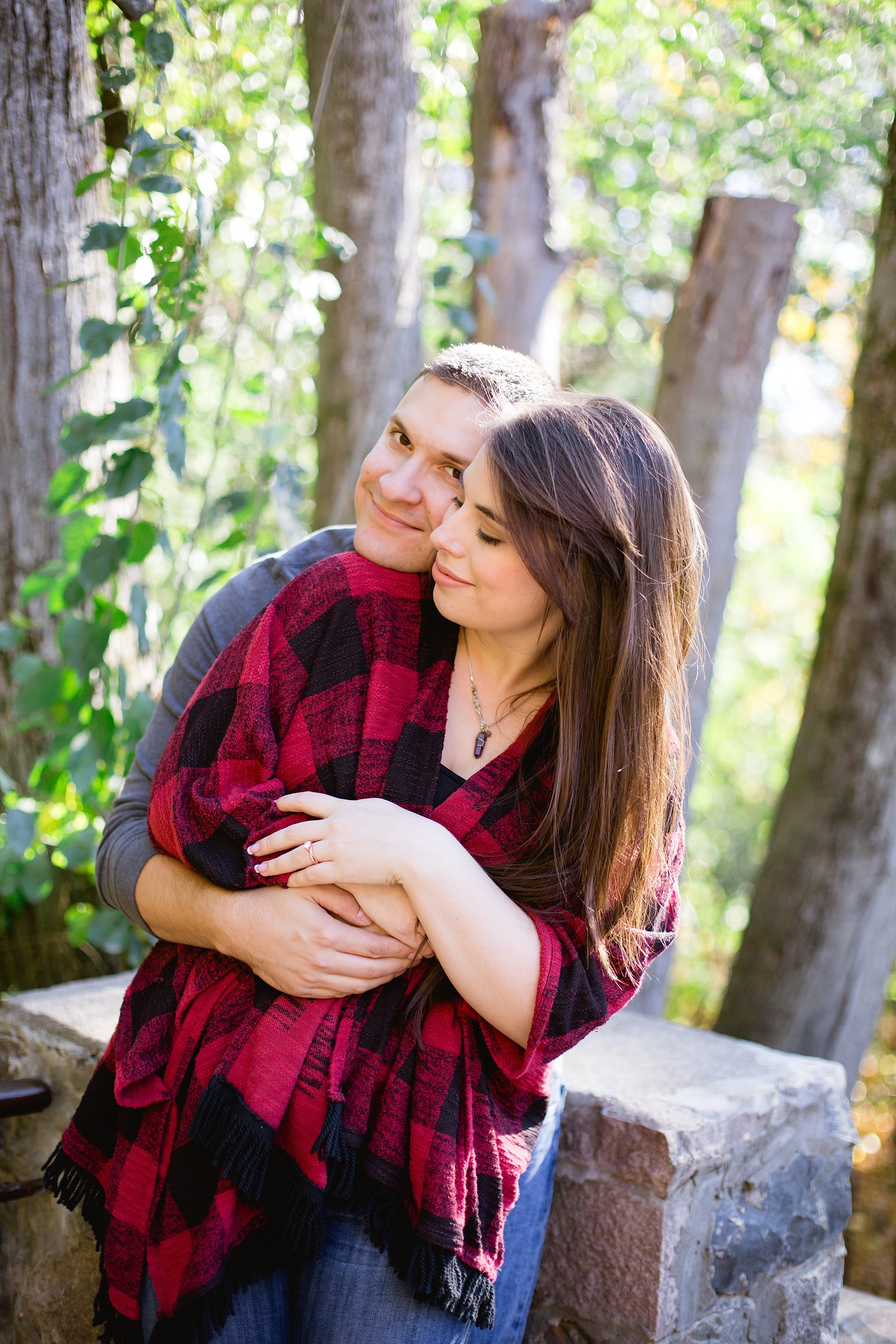 A Fall engagement session at Stoney Creek in Rochester Hills, Michigan by Breanne Rochelle Photography.