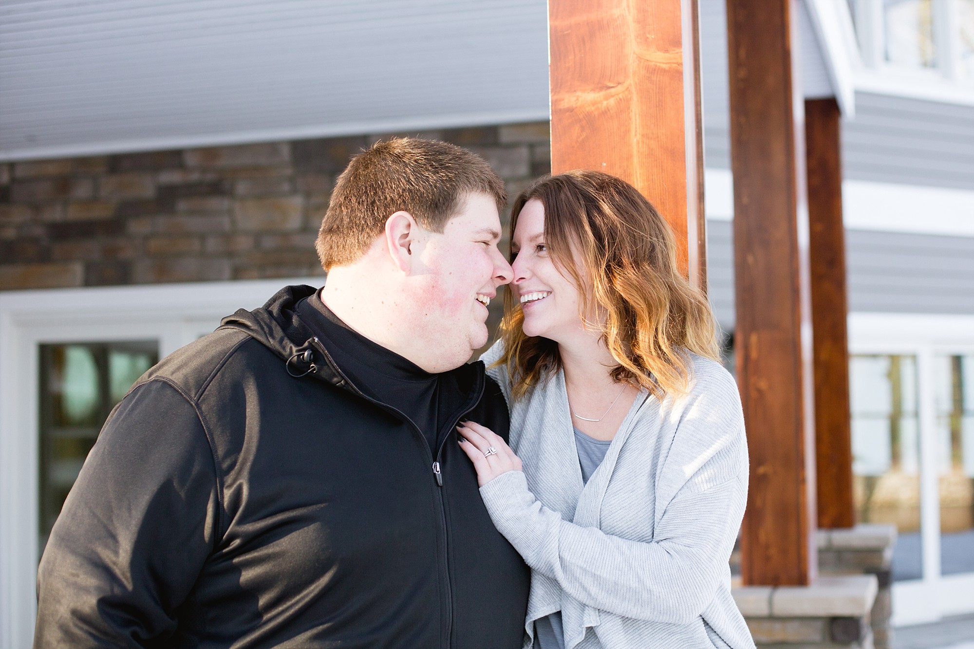 A winter engagement session in Northern Michigan by Breanne Rochelle Photography.