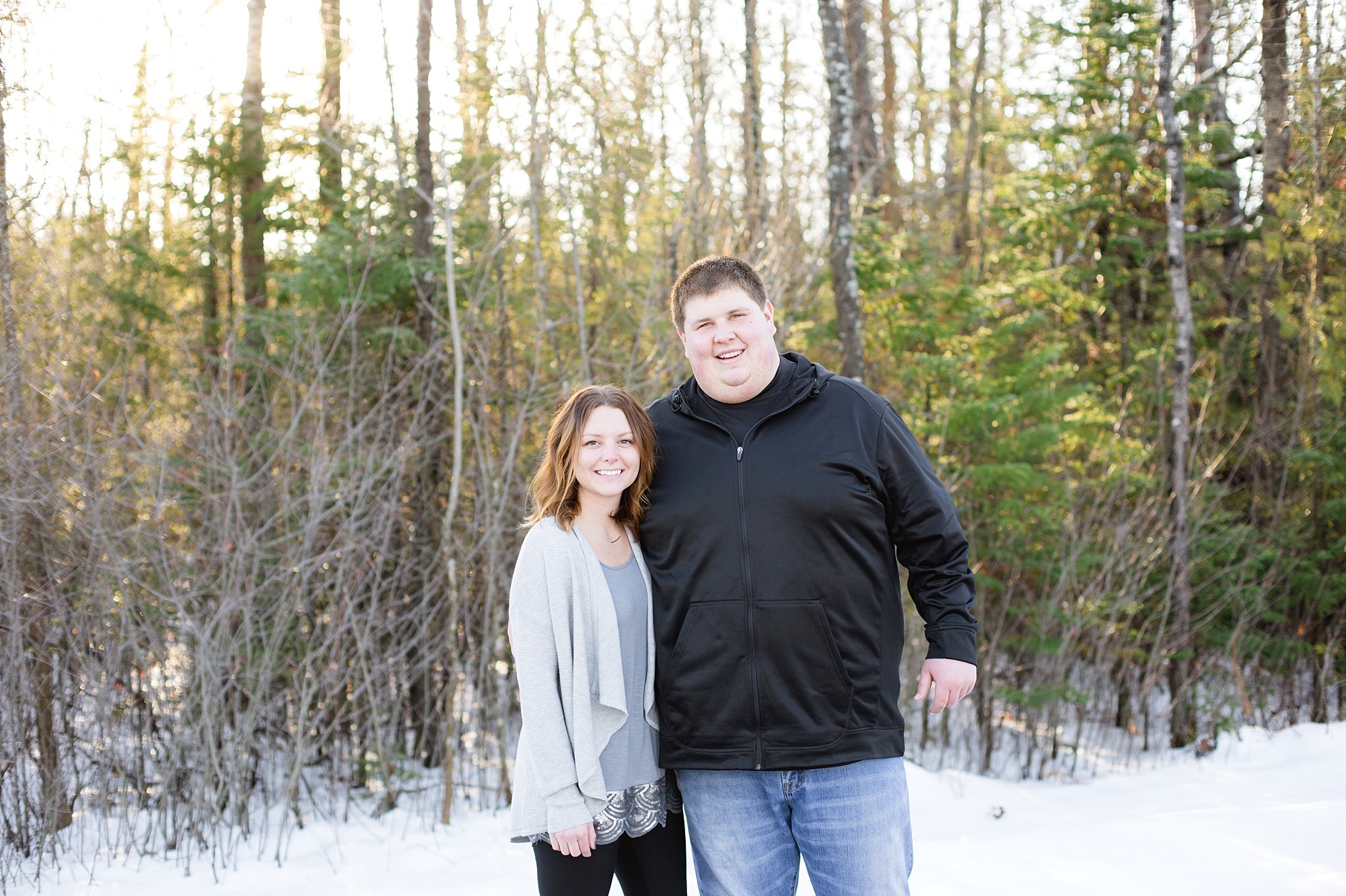 A winter engagement session in Northern Michigan by Breanne Rochelle Photography.