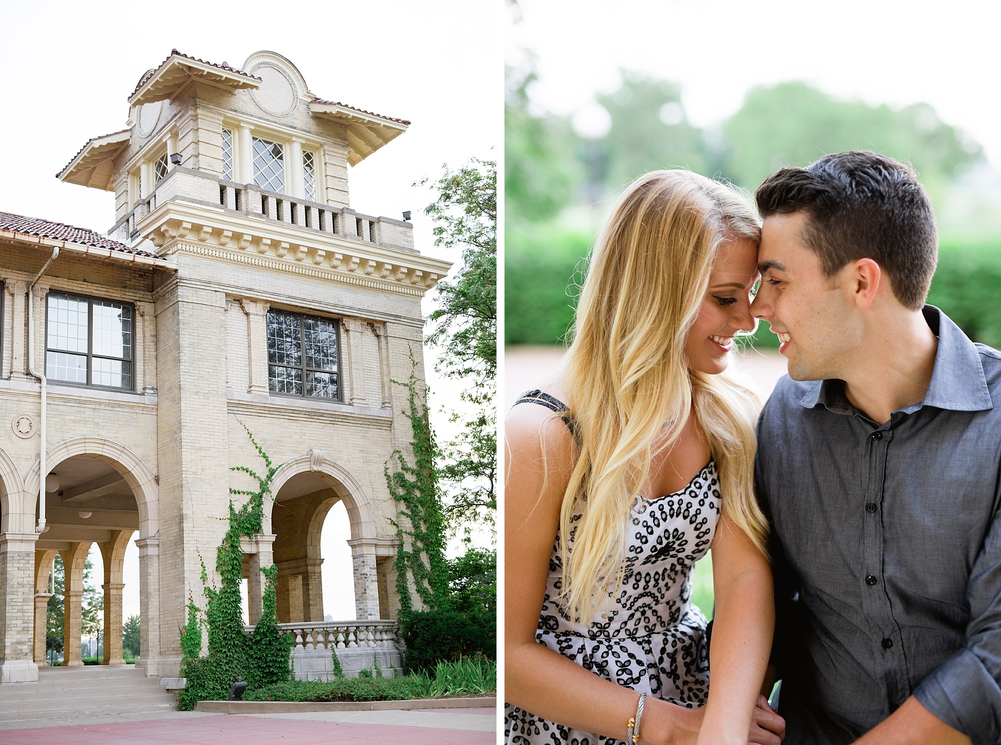 A classic, romantic summer engagement on Belle Isle and Downtown Detroit by Breanne Rochelle Photography. 