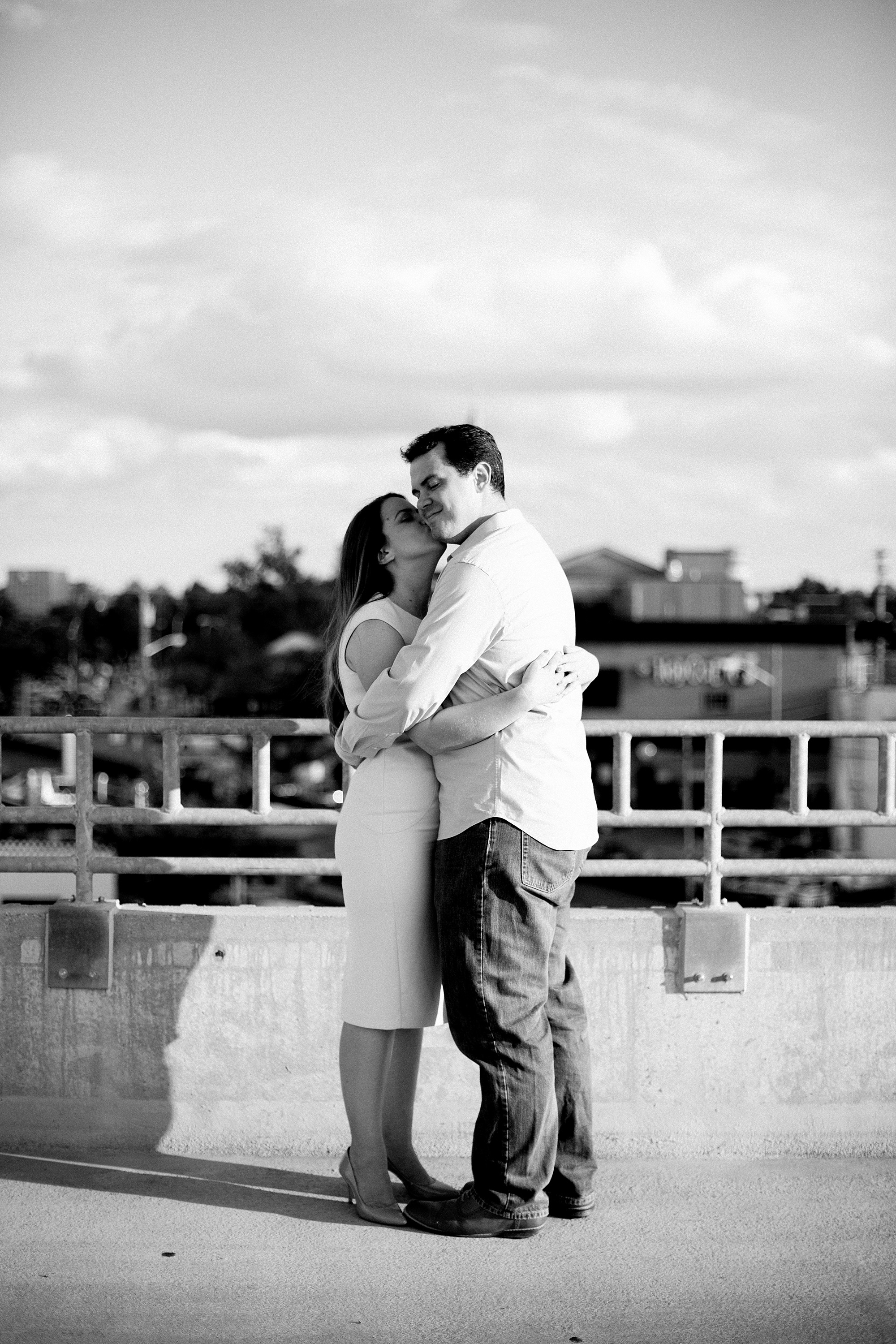 A romantic summer engagement session in Royal Oak, Michigan by Breanne Rochelle Photography. 