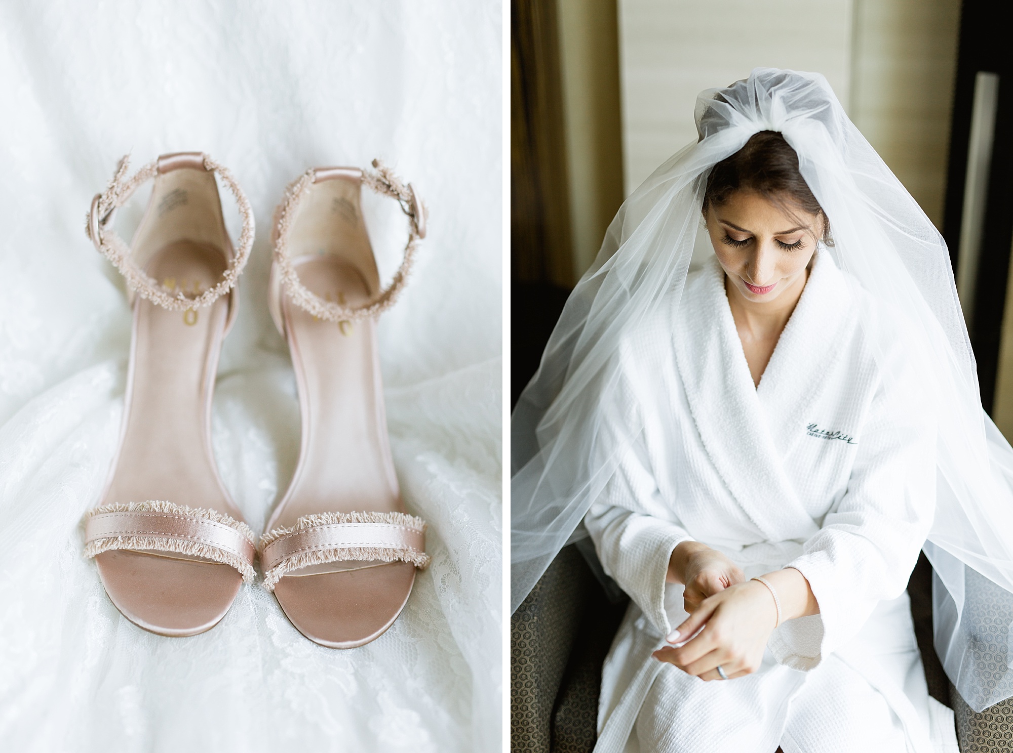 An intimate and elegant blush wedding at The Colony Club in Downtown Detroit, Michigan by Breanne Rochelle Photography.