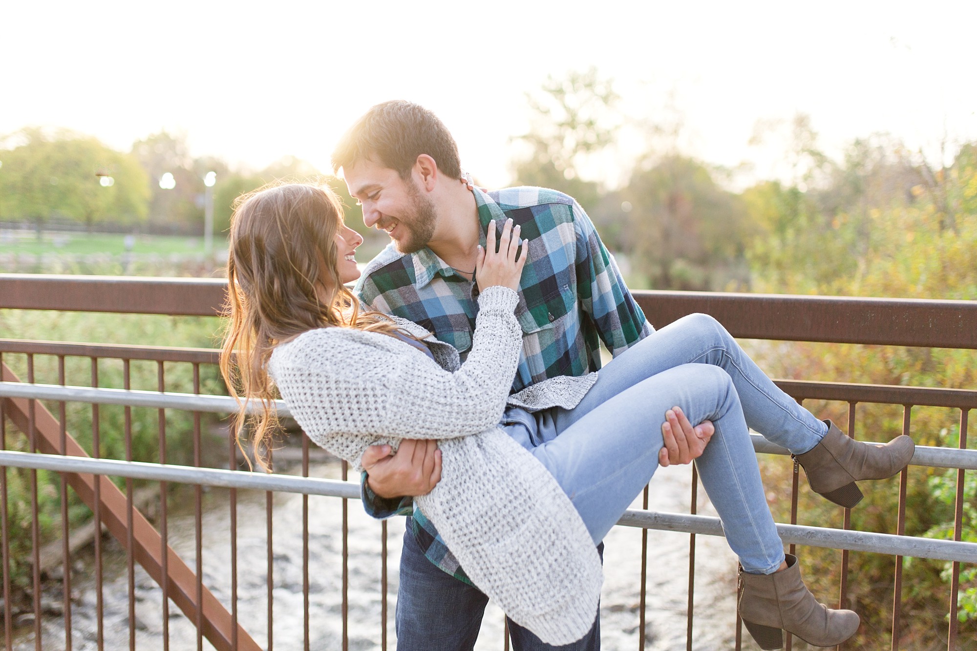 A classic Fall engagement session in Downtown Rochester, Michigan by Breanne Rochelle Photography.