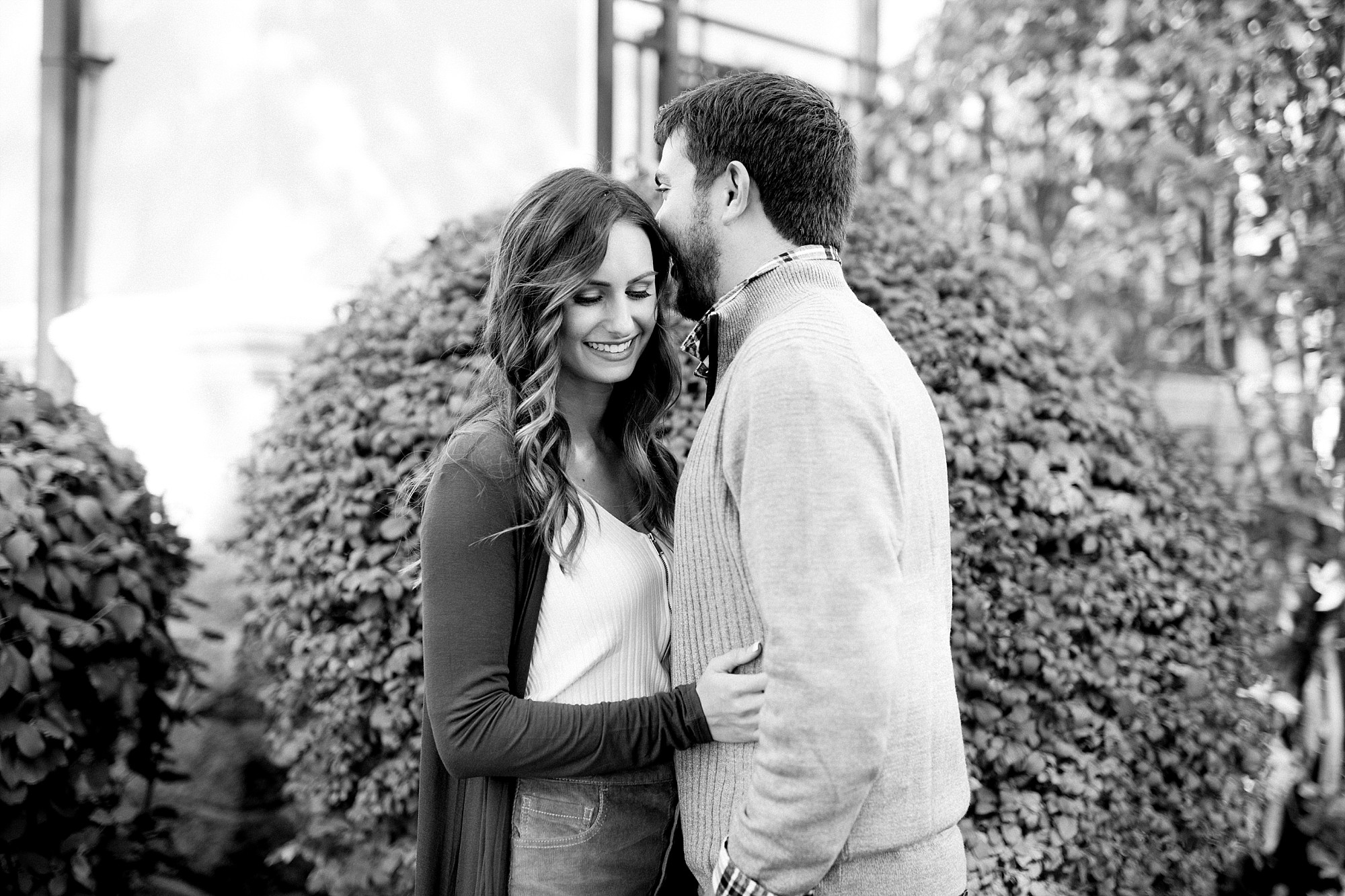 A classic Fall engagement session in Downtown Rochester, Michigan by Breanne Rochelle Photography.
