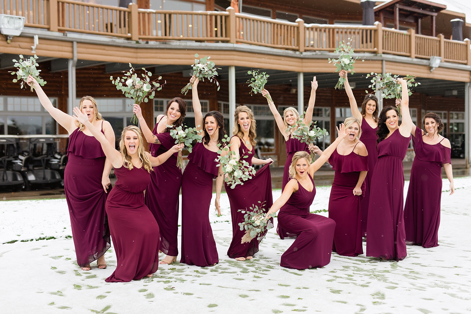 A snowy winter wedding at Solitude Links in Kimball, Michigan by Breanne Rochelle Photography.
