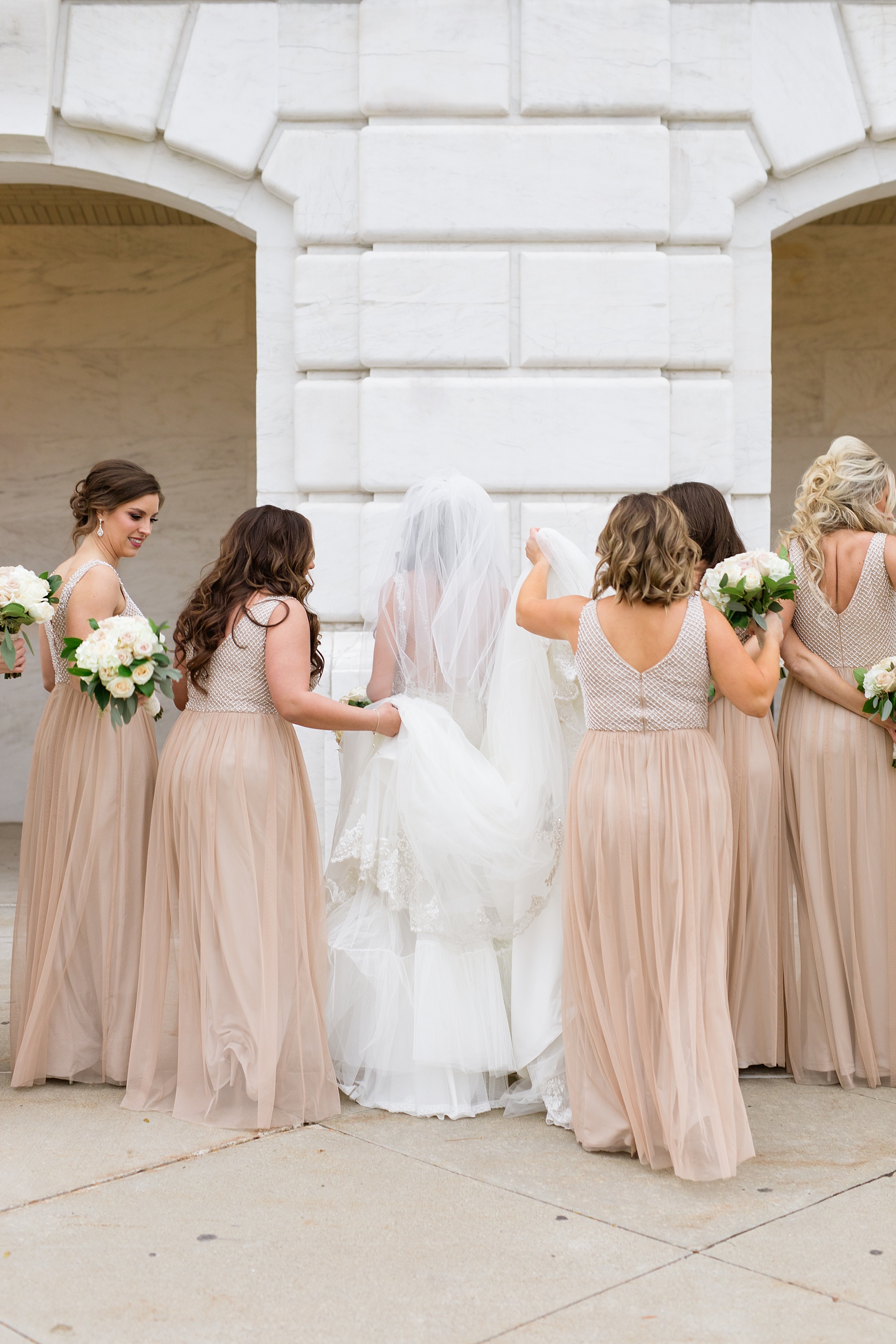 An elegant blush and gold Downtown Detroit wedding at the Cathedral of the Most Blessed Sacrament by Breanne Rochelle Photography.