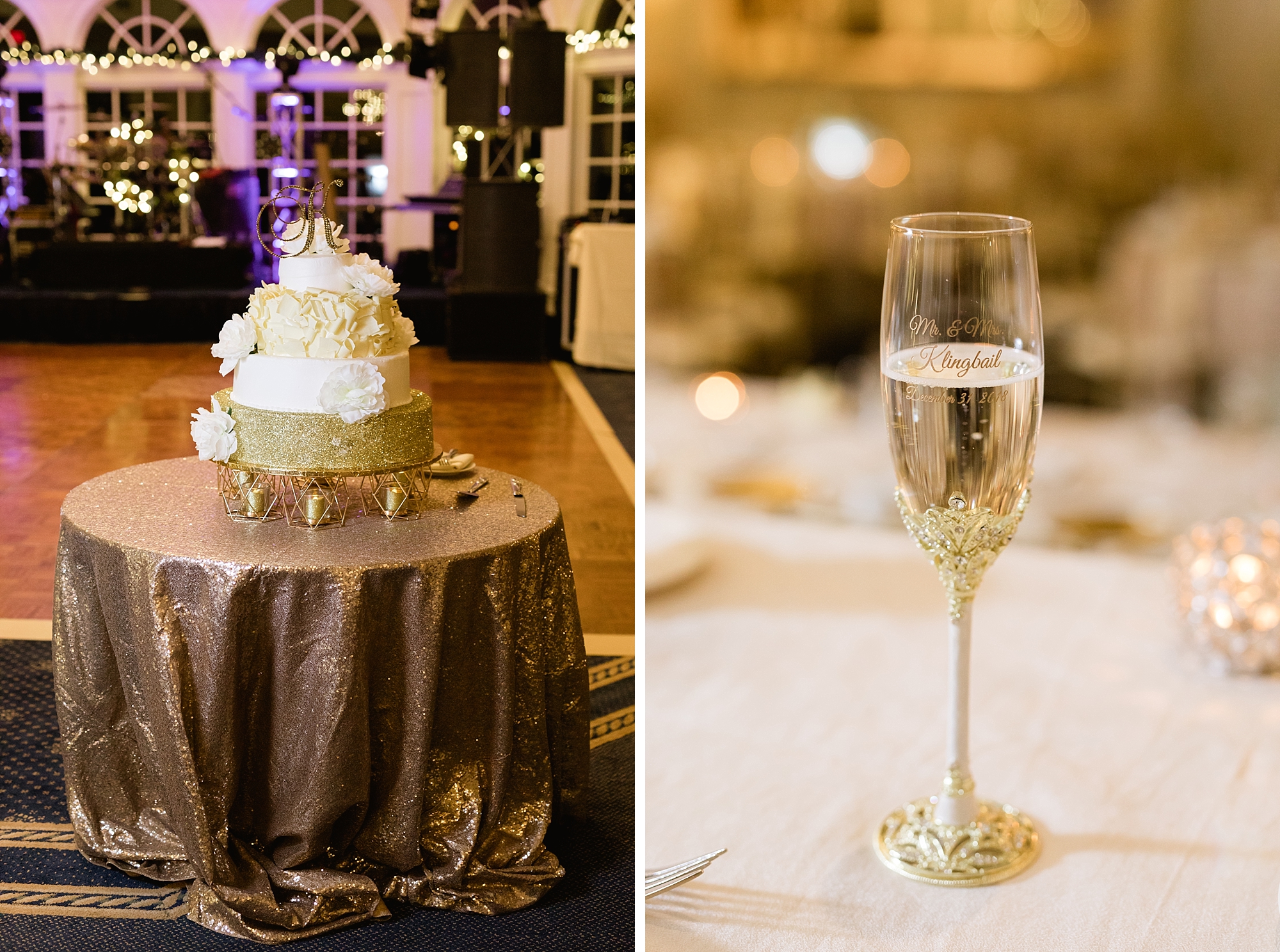 A glamorous gold and blush black tie New Year’s Eve wedding at Cherry Creek by Breanne Rochelle Photography.