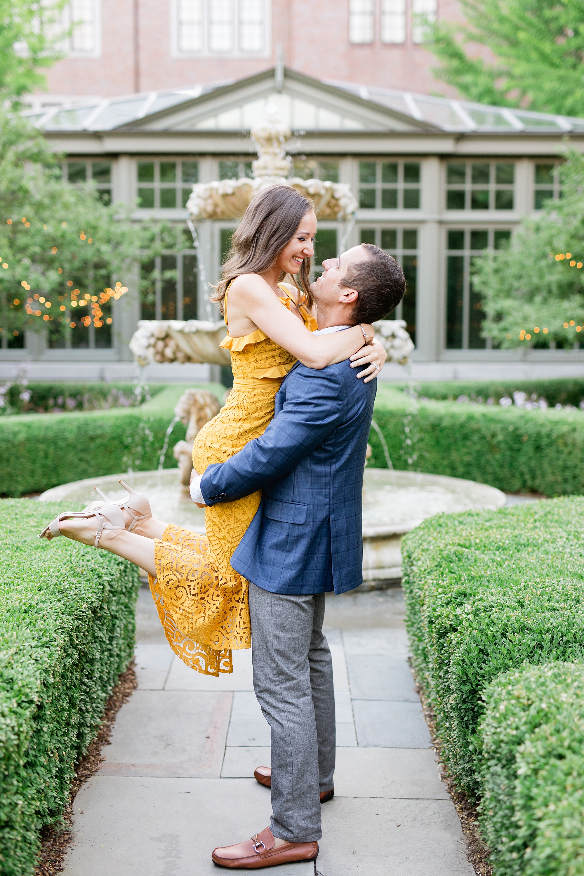 A classic summer Downtown Rochester engagement session in Michigan by Breanne Rochelle Photography.